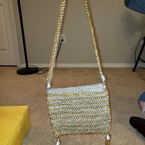 Vintage "Delill" Gold and Silver Chainmail Purse